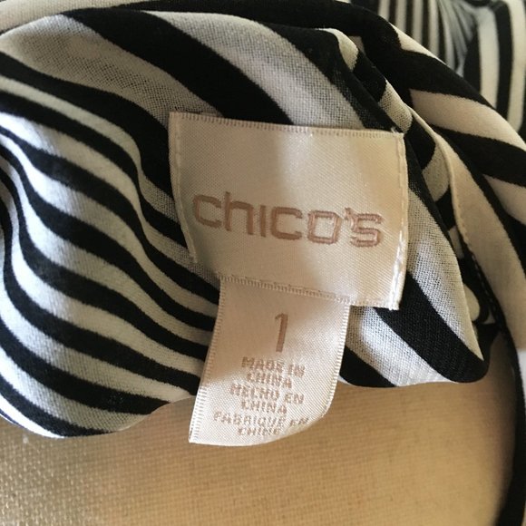 Chico Black and White Semi-Sheer Tunic Top - Picture 6 of 6